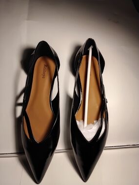 Women’s Black Pointed Toe Slingback Flats